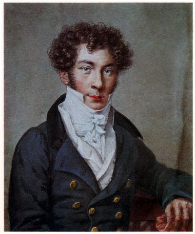 Portrait of Russian Poet Konstantin Batyushkov, 1815 by Nikolai Utkin